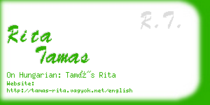 rita tamas business card